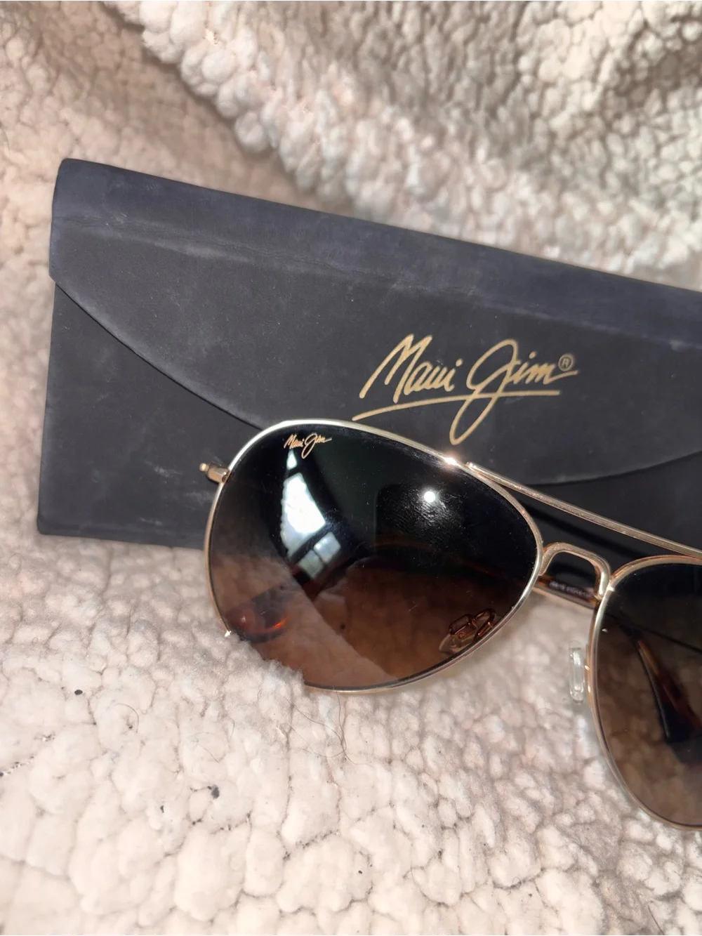 Maui Jim Mavericks Titanium Polarized Aviator Sunglasses MJ264-16 Japan